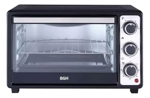 HORNO ELECTRICO 25LTS-ACERO/NEGRO-1380W BGH BHE25M23N