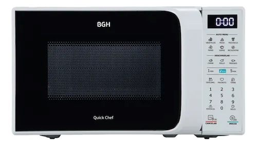 MICROONDAS DIGITAL 20LTS-BLANCO-700W-LUZ INTERIOR BGH ECO B120DB20