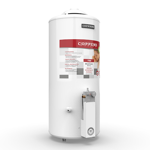 TERMOTANQUE GAS 80LTS-SUPERIOR-COLGAR-BIGAS-4500CAL COPPENS TTQ80