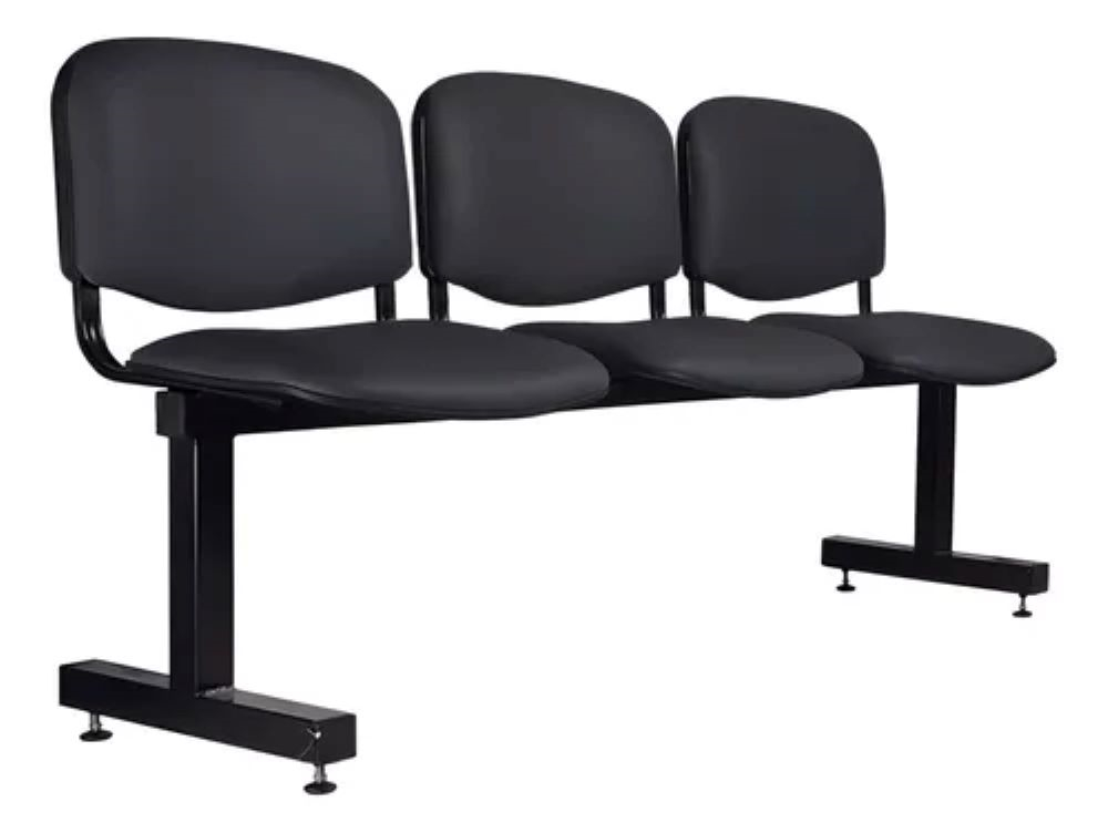 SILLA TANDEM-3 UNIDADES-NEGRO 5703113 TELA RUSTICA OULET DAKOT 700-3T