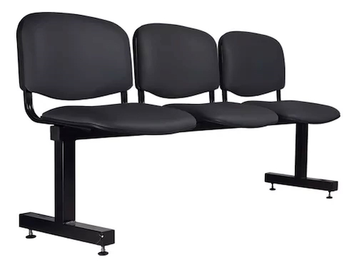 SILLA TANDEM-3 UNIDADES-NEGRO 5703113 TELA RUSTICA OULET DAKOT 700-3T