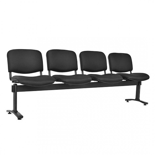 SILLA TANDEM-4 UNIDADES-NEGRO 5703114 TELA RUSTICA OULET DAKOT 700-4T