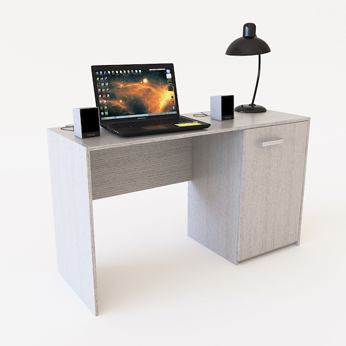 ESCRITORIO- PUERTA-BLANCO ESTANTE INTERIOR DELOS DLO100RB