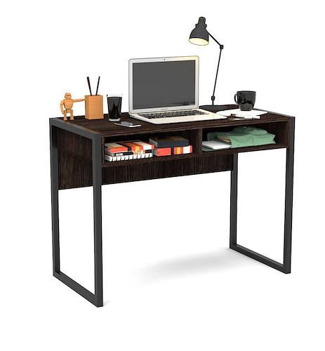 ESCRITORIO PC-1M-HIERRO MADERA-ROBLE TERMO NEGRO DELOS DST20RT