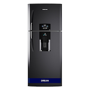 HELADERA NO FROST-STEEL BLACK-373LTS-DISPENSER DREAN HDR380N12N