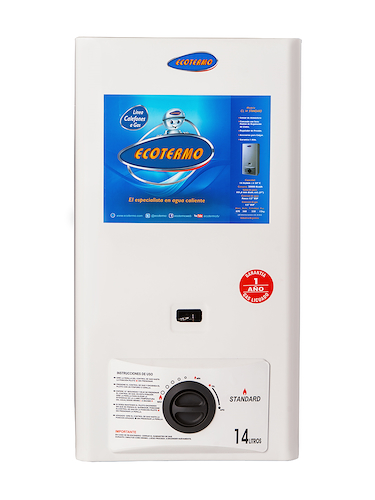 CALEFON ECOTERMO 14LTS-STANDAR CON SENSOR-GE-CONSUMO 20.000K ECOTERMO CECO3EIO014