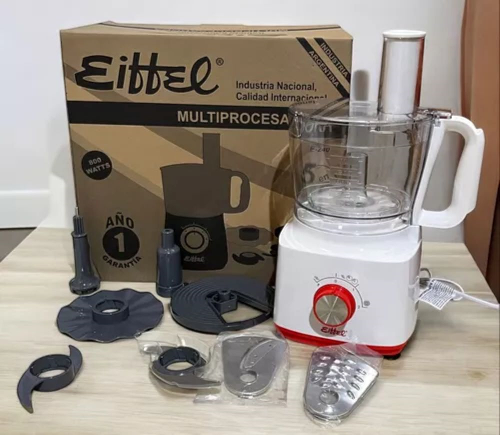 PROCESADORA--800W-5 EN 1-1LTS-PICA-RALLA-CORTA-REBANA-AMASA EIFFEL E-240