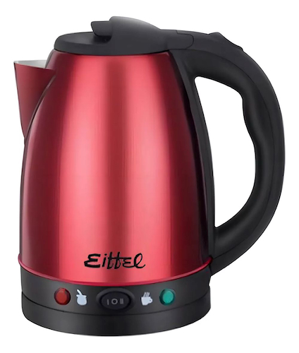 PAVA ELECTRICA-ACERO ROJO-1.7LTS-CORTE MATE Y CAFE EIFFEL E-602