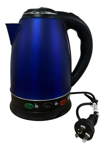 PAVA ELECTRICA-ACERO AZUL-1.7LTS-CORTE MATE Y CAFE EIFFEL E-604