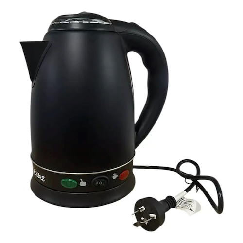 PAVA ELECTRICA-ACERO NEGRO-1.7LTS-CORTE MATE Y CAFE EIFFEL E-607