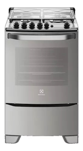 COCINA-56CM-ACERO-BIGAS-FULL GLASS-GRILL-TRIPLE LLAMA-LUZ ELECTROLUX 56GXQ
