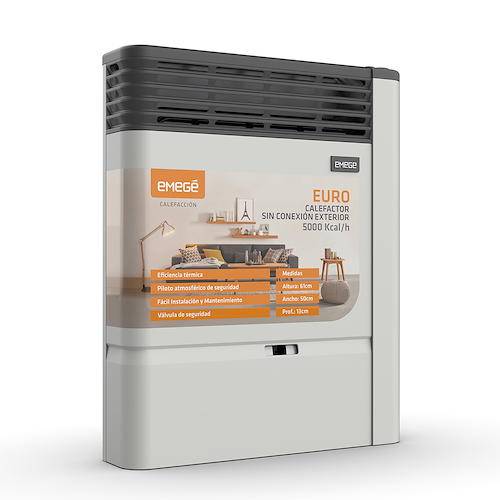CALEFACTOR SIN TIRAJE 5000CA-EURO-BIGAS-BEIGE-37M2 EMEGE EURO 3150 SCE