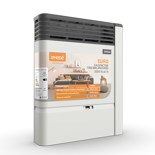 CALEFACTOR 3500CA-EURO-BIGAS-BEIGE-26M2 EMEGE EURO 2135 TB