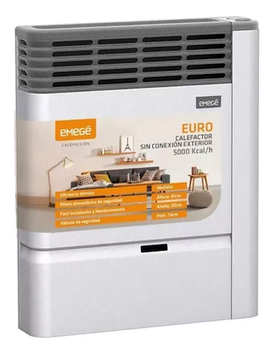 CALEFACTOR SIN TIRAJE 5000CA-EURO-BIGAS-BEIGE-37M2 EMEGE EURO 3150 SCE