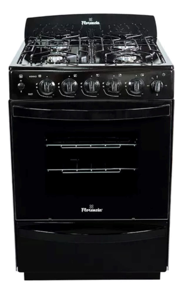 COCINA-NEGRO-56CM-BIGAS- CON LUZ Y ENCENDIDO-AUTOLIMPIANTE FLORENCIA 5537F