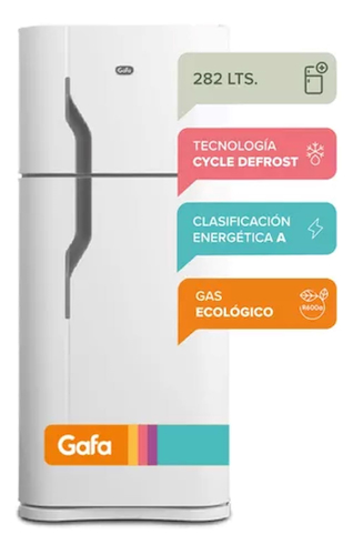 HELADERA 2 FRIOS-286LTS-BLANCO GAFA HGF358AFB