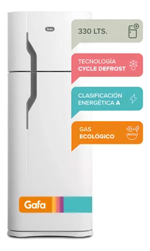 HELADERA 2 FRIOS-330LTS-BLANCO- GAFA HGF368AFB