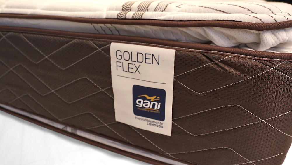 COLCHON ESPUMA GOLDEN FLEX 140X190X30CM-33KG-DOBLE-PILLOW GANI CEGF140-30