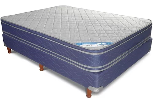 CONJUNTO COLCHON+SOMMIER RESORTE BLUE SPRING 140X190CM- GANI CBS140S-SG3