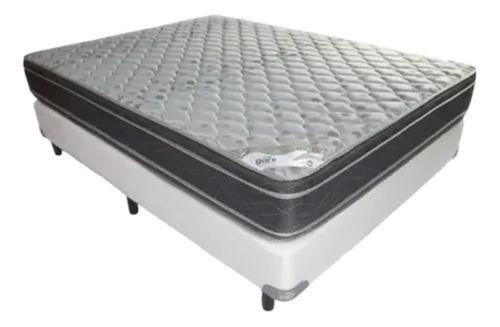 CONJUNTO COLCHON+SOMMIER SILVER FLEX-ESPUMA 160X200X25-30KG GANI CSF160-25-SG2