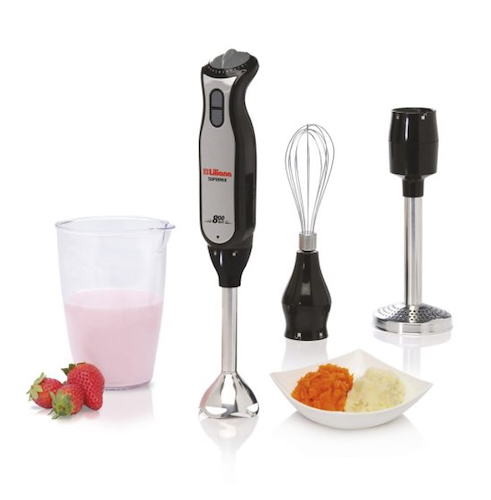 MINIPIMER SUPERMIX-3 EN 1-800W-NEGRO-VARILLA-ACERO-BATE LILIANA AH730