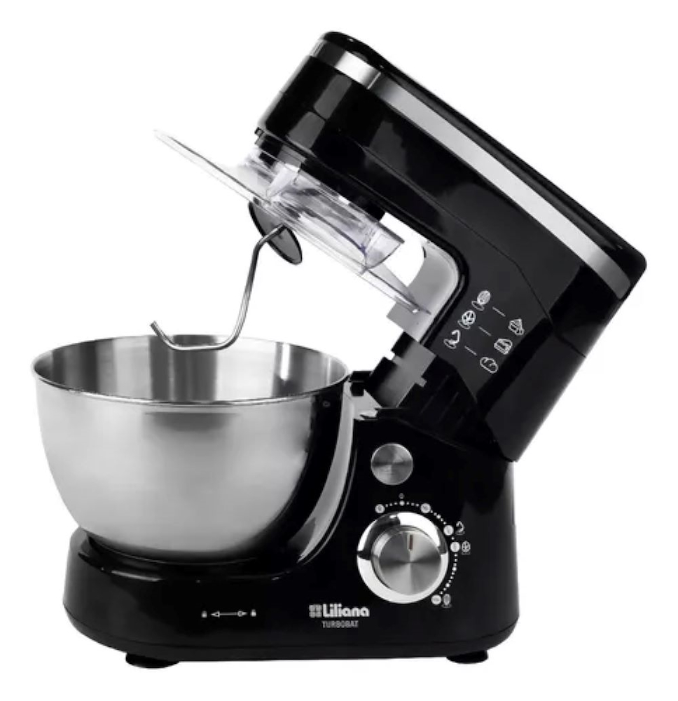BATIDORA DE PIE TURBOBAT-700W-NEGRO-CON BOWL ACERO-4.5LTS LILIANA AB914N
