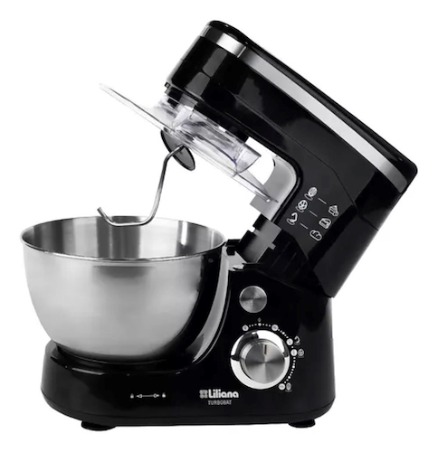 BATIDORA DE PIE TURBOBAT-700W-NEGRO-CON BOWL ACERO-4.5LTS LILIANA AB914N