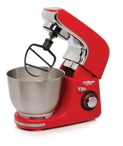 BATIDORA DE PIE POWERMIX-CON BOWL-ROJO-ACERO-12 VELOCIDADES LILIANA AB910