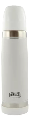 TERMO ACERO LUMINOX-1LT-BALA-BLANCO-18389 CON PICO VERTEDOR LUMILAGRO T376B