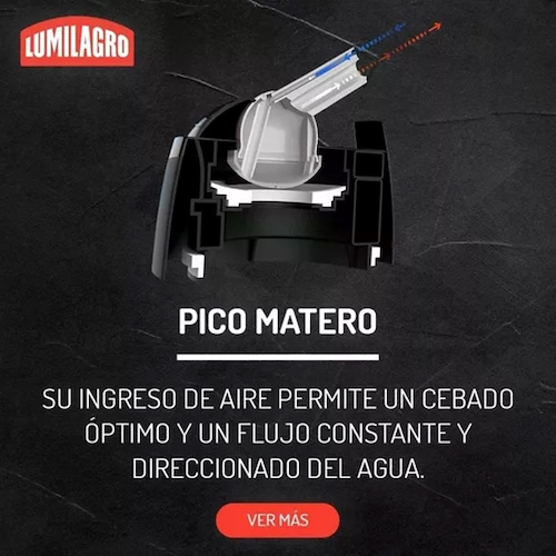 TERMO ACERO LUMINOX-RUTA-1LT-ARGENTINA-NEGRO C/PICO VERTEDOR LUMILAGRO TLRA miniatura