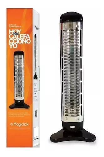 ESTUFA CUARZO VERTICAL-1200W-CON CORTE-DOS TUBOS-ANTI-CAIDAS MAGICLICK C1000