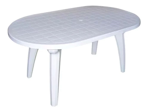 MESA OVAL BLANCO-REFORZADA-160X90CM-CON ALMA DE ACERO MASCARDI MOR160B