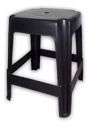BANQUITO PLASTICO-NEGRO-APILABLE MASCARDI BAN006