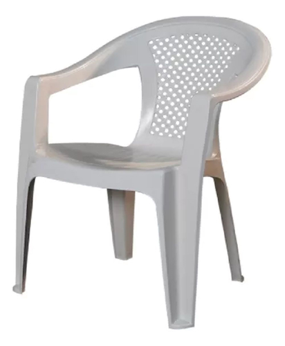SILLON CON APOYA BRAZO-PLASTICO-BLANCO-ENRREJADO-ASIENTO MAX GARDEN SCPB