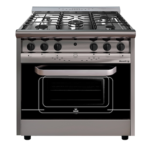 COCINA GN-PUERTA VISOR-87CM-5 HORNALLAS-REJA DE FUNDICION MORELLI FORZA 900P-18037