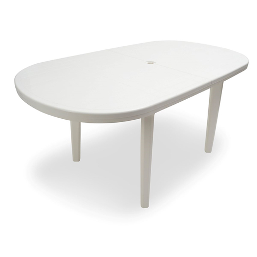 MESA OVAL GRANADA-170X90X73CM BLANCO DESMONTABLE MUNRO 1-00400