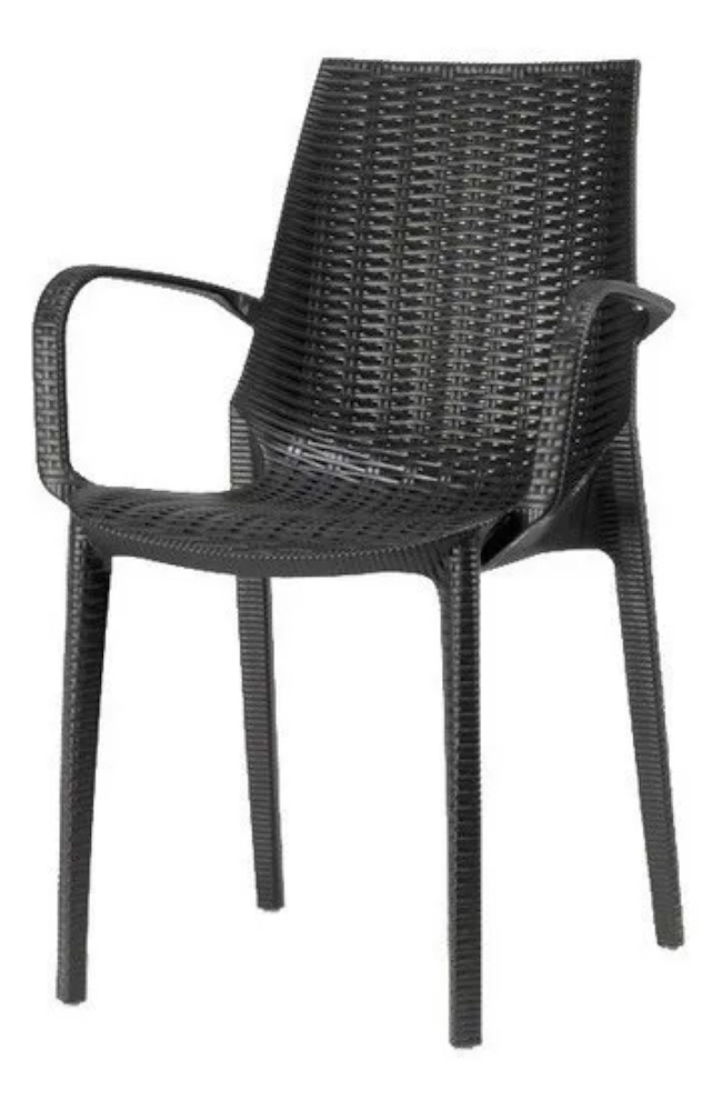 SILLON SANTA FE-SIMIL RATAN-NEGRO-APILABLE-57X51X88CM MUNRO 3-00645