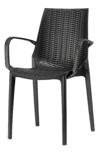 SILLON SANTA FE-SIMIL RATAN-NEGRO-APILABLE-57X51X88CM MUNRO 3-00645