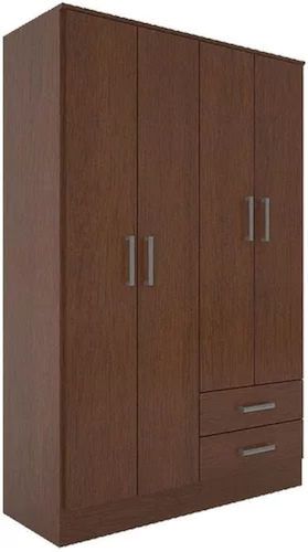 ROPERO BAHIA-2 CAJONES-4 PUERTAS-MOGNO 121X184X46.1CM ORLANDI ORL339