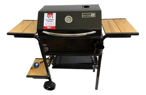 PARRILLA GAS MINI DUAL SUPER-NEGRO-ENLOZADA-PORTA GARRAFA PARRICARBON MINIDUAL155