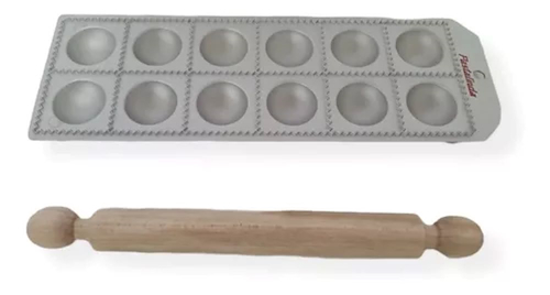TABLETAS SORRENTINOS-ACERO-PALO AMASAR MADERA-12 UNIDADES PASTALINDA 200