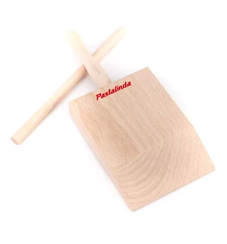 TABLA ÑOQUIS/GARGANELLI MADERA ACANALADO-CON PALO DE AMASAR PASTALINDA 300