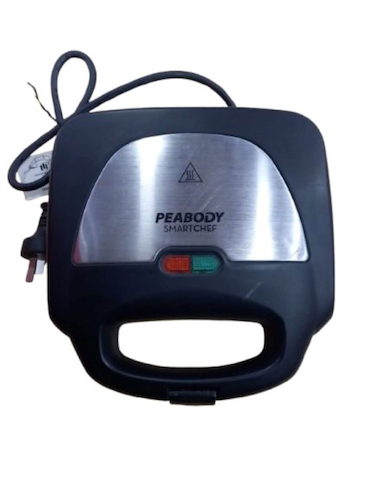 SANDWICHERA TRIANGULOS-ACERO/NEGRO-ANTIADHERENTE-OULET PEABODY PE6191