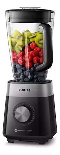 LICUADORA-NEGRO-3LTS-1200W-12 VELOCIDADES -VASO DURAVITA PHILIPS HR2242/92
