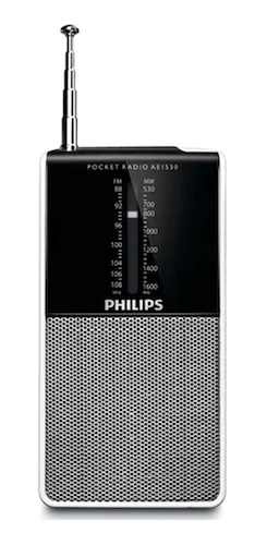 RADIO PORTATIL -FM-POCKET-A PILA AAA-CON AURICULAR Y PARLANT PHILIPS AE1530/00