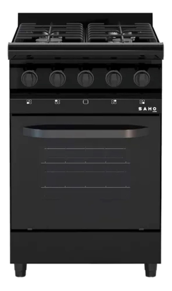 COCINA 55CM-PUERTA VISOR-BIGAS-NEGRO-VIDRIO TEMPLADO SAHO KURO 180000-1