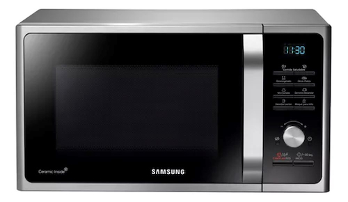 MICROONDAS DIGITAL 23LTS-SILVER-CON GRILL-6 NIVELES-800W SAMSUNG MG23F3K3TAS