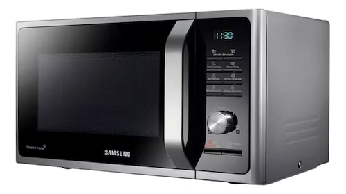 MICROONDAS DIGITAL 23LTS-SILVER-CON GRILL-6 NIVELES-800W SAMSUNG MG23F3K3TAS miniatura