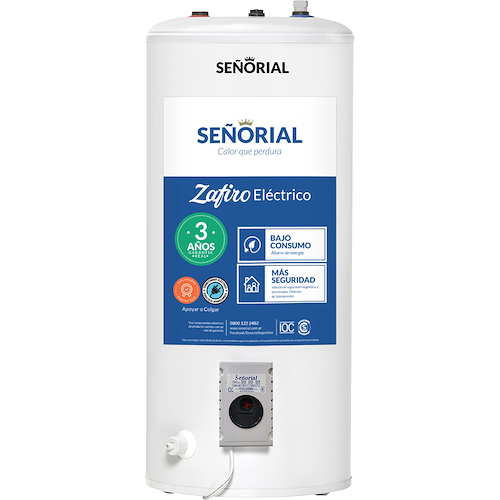 TERMOTANQUE ELECTRICO 95LTS ZAFIRO-SUPERIOR-COLGAR 330006 SEÑORIAL TESZ-95