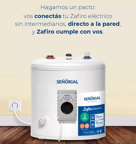 TERMOTANQUE ELECTRICO 40LTS-ZAFIRO SUPERIOR-COLGAR 330004 SEÑORIAL TESZ-40 miniatura